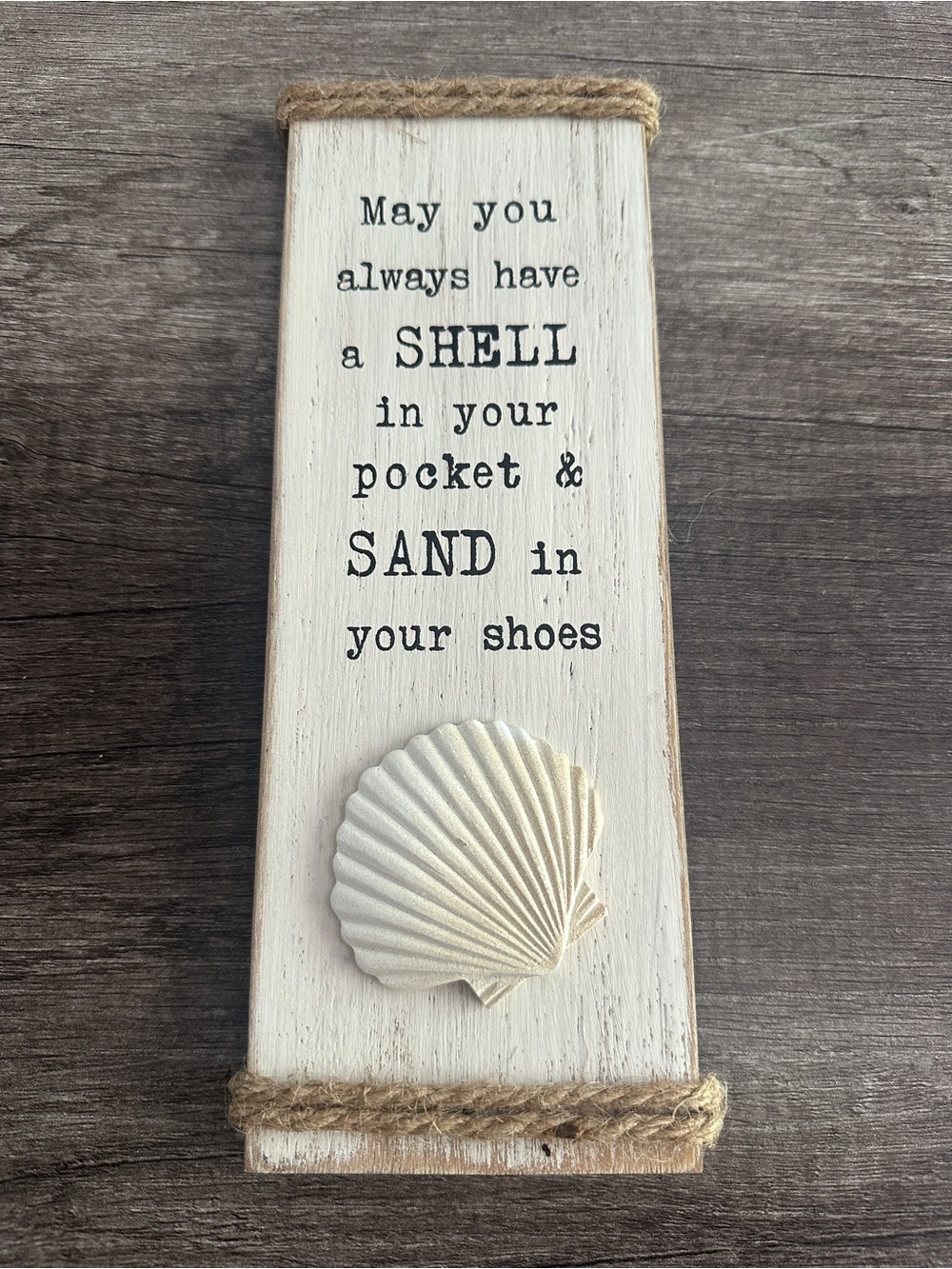Coastal Shell Wall Plaque - White
